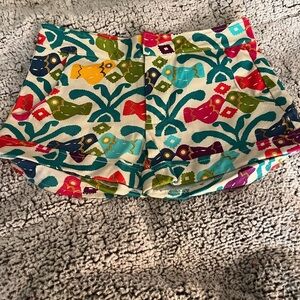 Judith March vibrant bird shorts women’s large